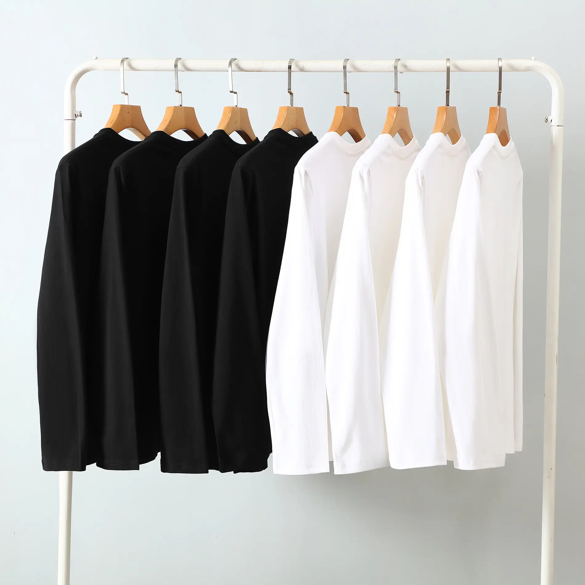 New 220g Heavy Long Sleeve T-Shirt Men Women Xinjiang Cotton