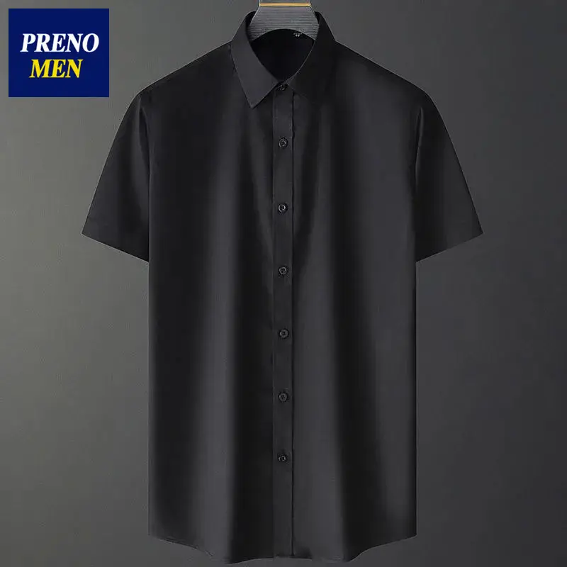 Promon Men Ice Silk Short Sleeve Shirt Pink - Image 4