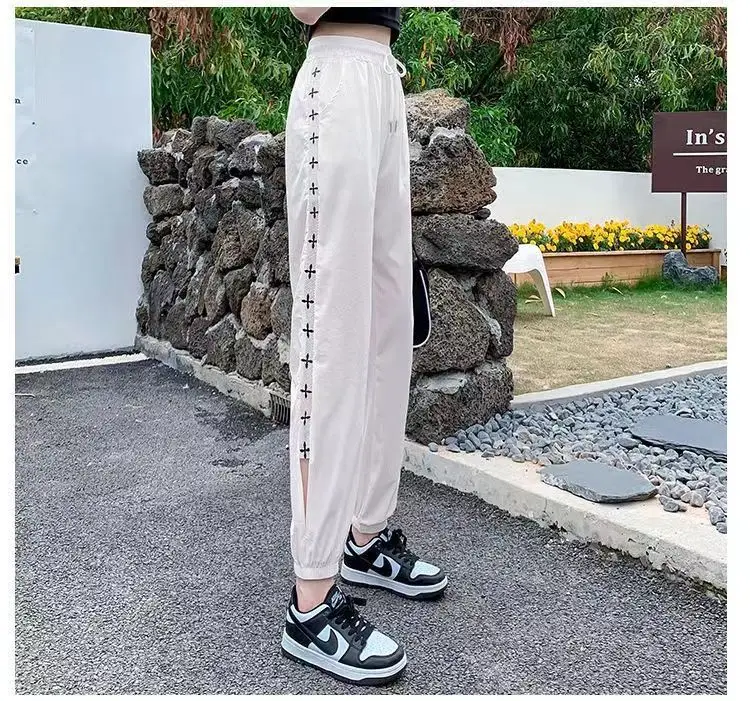 Women Ice Silk Harem Pants Black Slime Style — feature 16