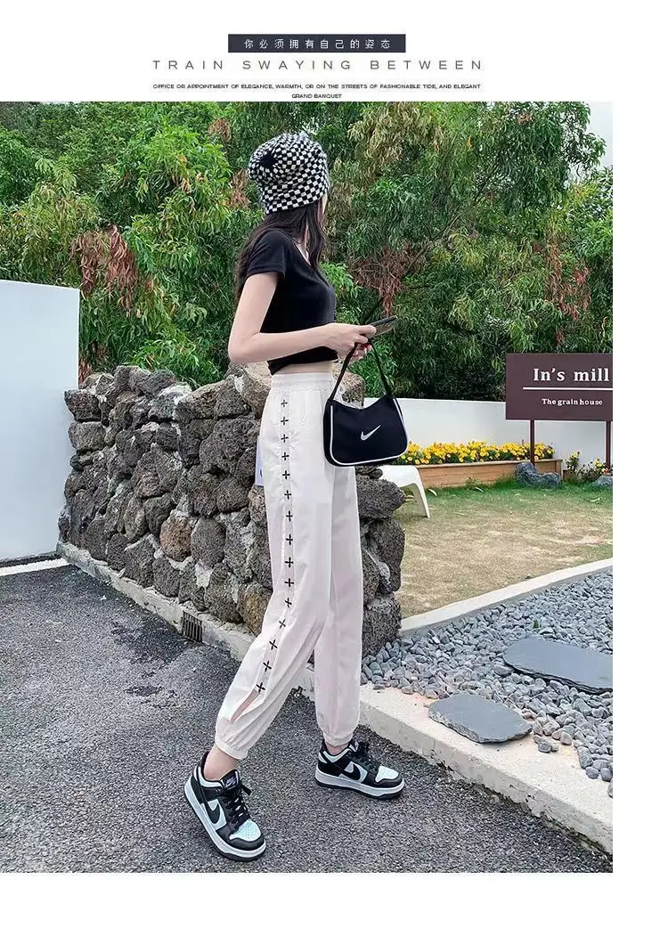 Women Ice Silk Harem Pants Black Slime Style — feature 17