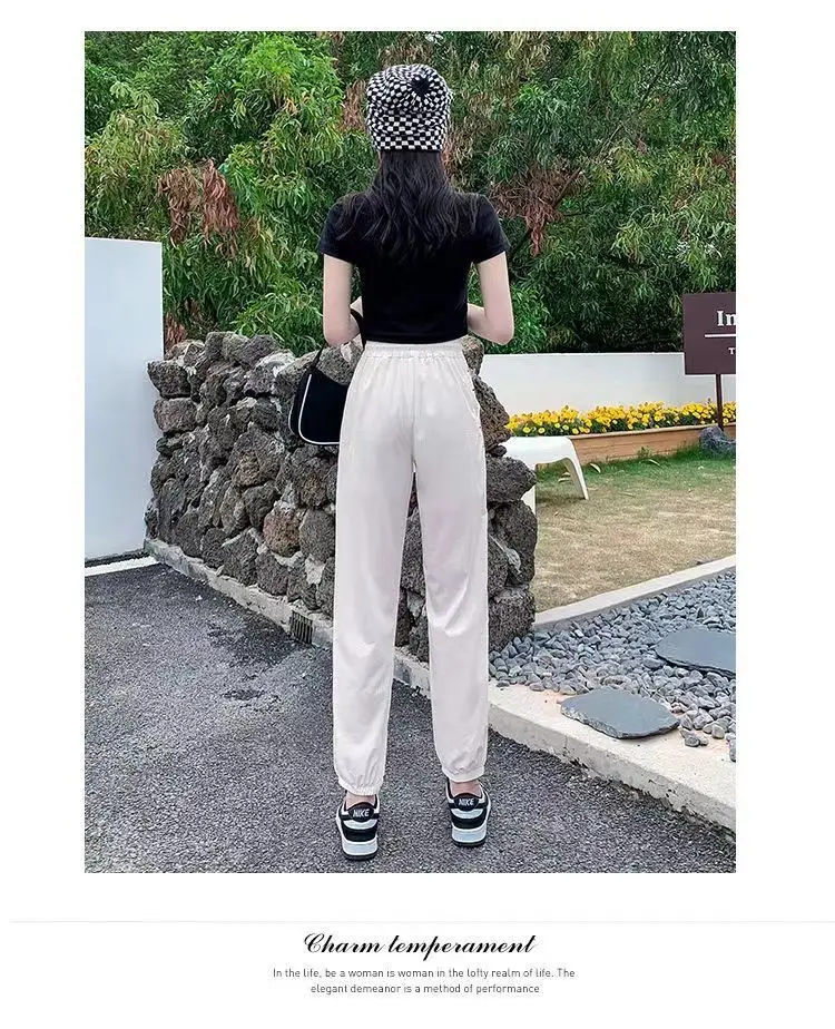 Women Ice Silk Harem Pants Black Slime Style — feature 19