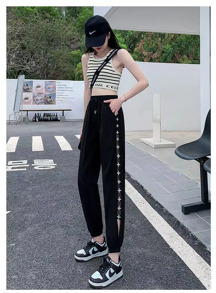 Women Ice Silk Harem Pants Black Slime Style — feature 20