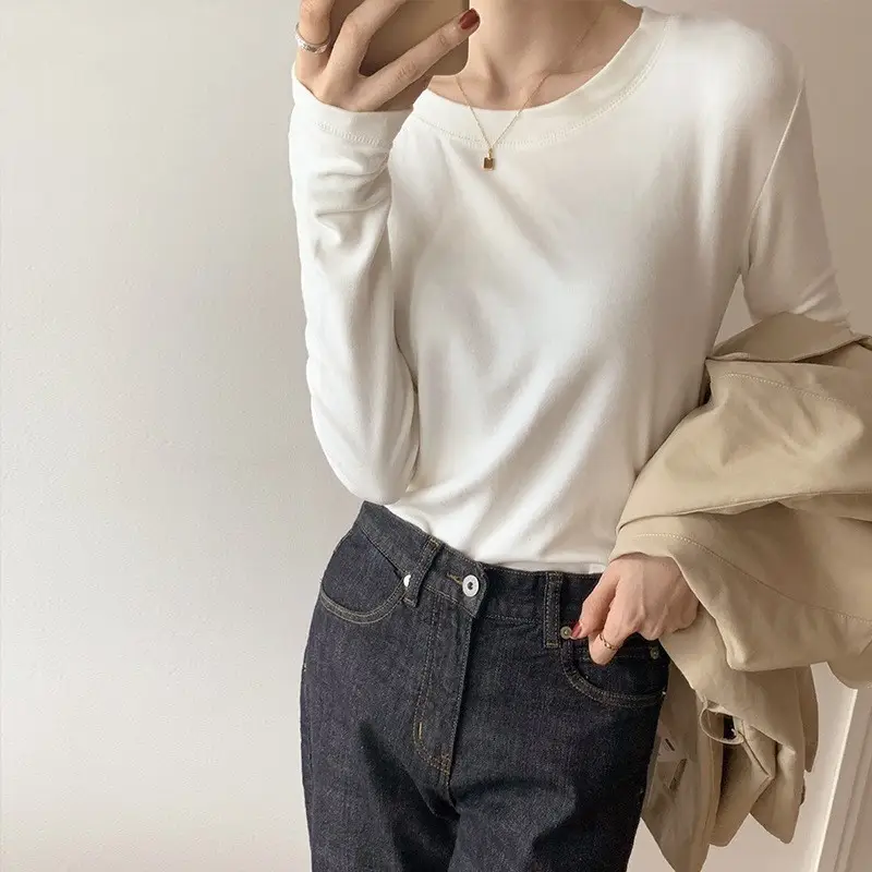 Women's Black Fleece Lined Top with Long Sleeve - Image 6