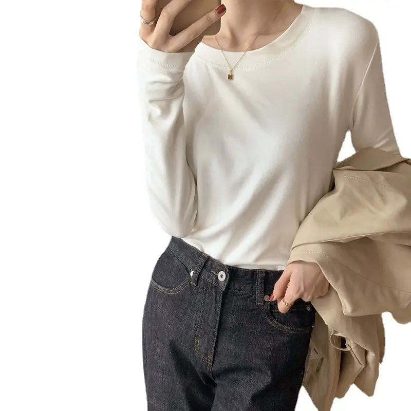Women's Black Fleece Lined Top with Long Sleeve - Image 7