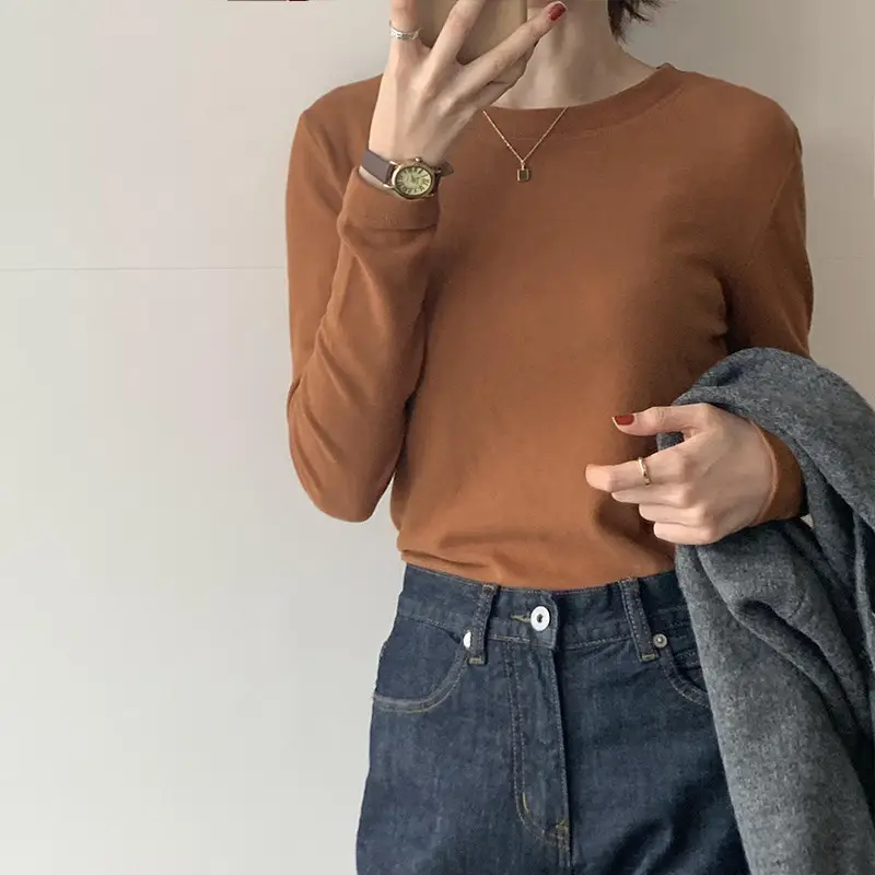 Women's Black Fleece Lined Top with Long Sleeve - Image 5