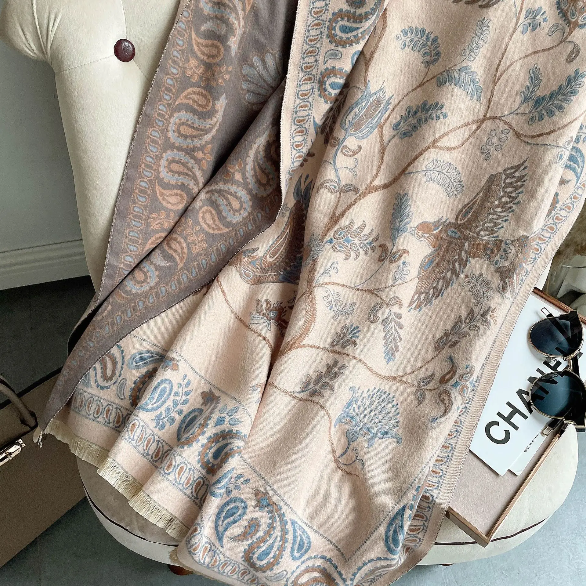 Imitation Cashmere Scarf Warm All Match Jacquard 2022 - Image 2