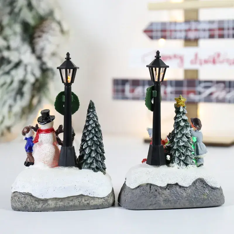 Christmas Miniature Landscape Decor Resin Set - Image 4
