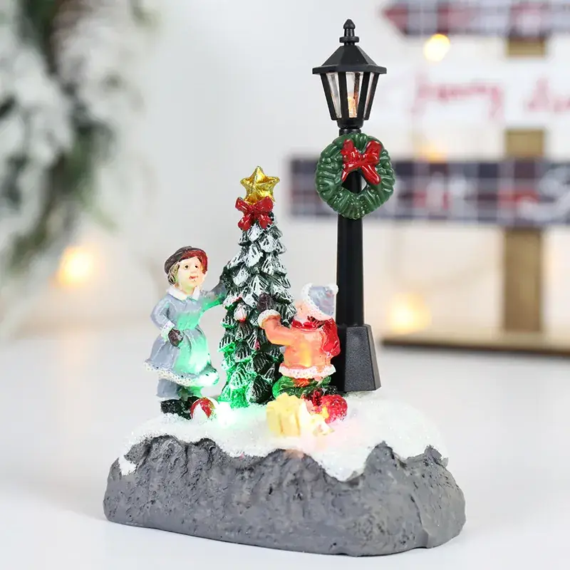 Christmas Miniature Landscape Decor Resin Set - Image 6