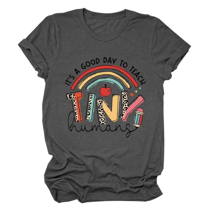 Women IT'S A GOOD DAY TO TEACH T-Shirt Dark Gray - Image 3