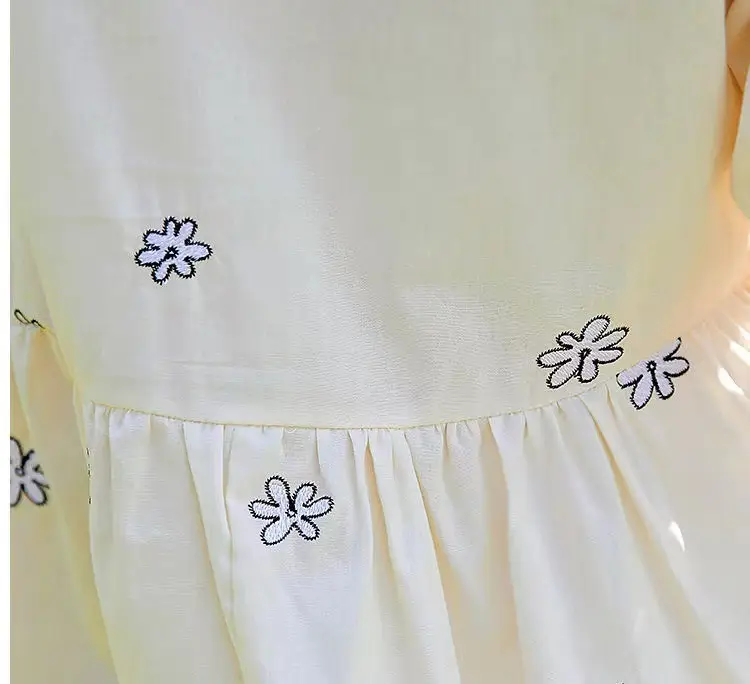 Maternity Dress 2022 Embroidered Floral White — feature 11