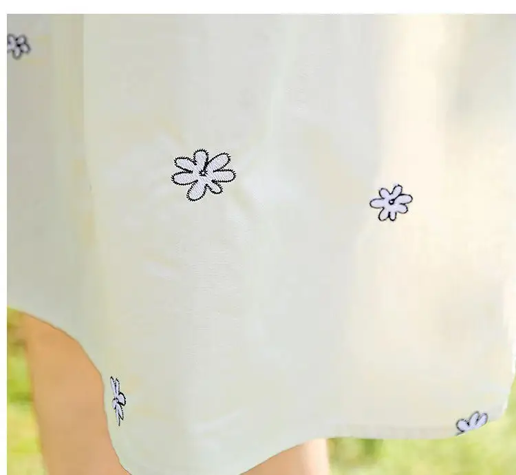 Maternity Dress 2022 Embroidered Floral White — feature 12