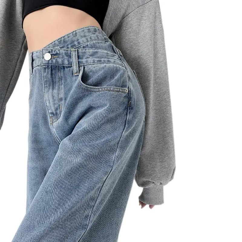 Women Black Slimming Wide Leg Trousers Summer - Image 8