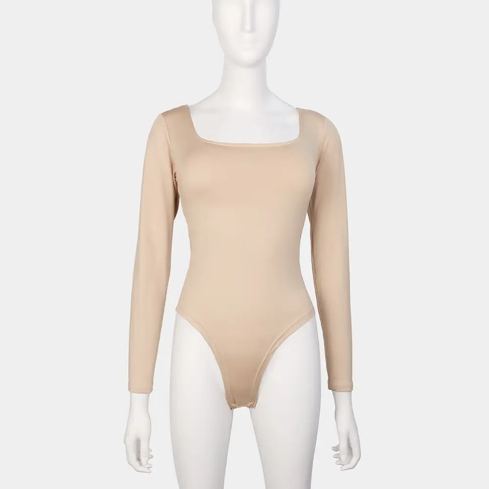 Black Long-Sleeve Women's Slim Fit Jumpsuit — feature 26