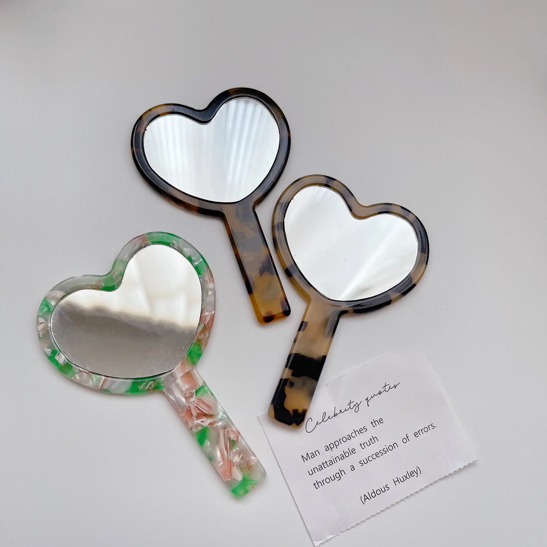 Korean Vintage Heart Mirror Makeup Mirror for Women - Image 11