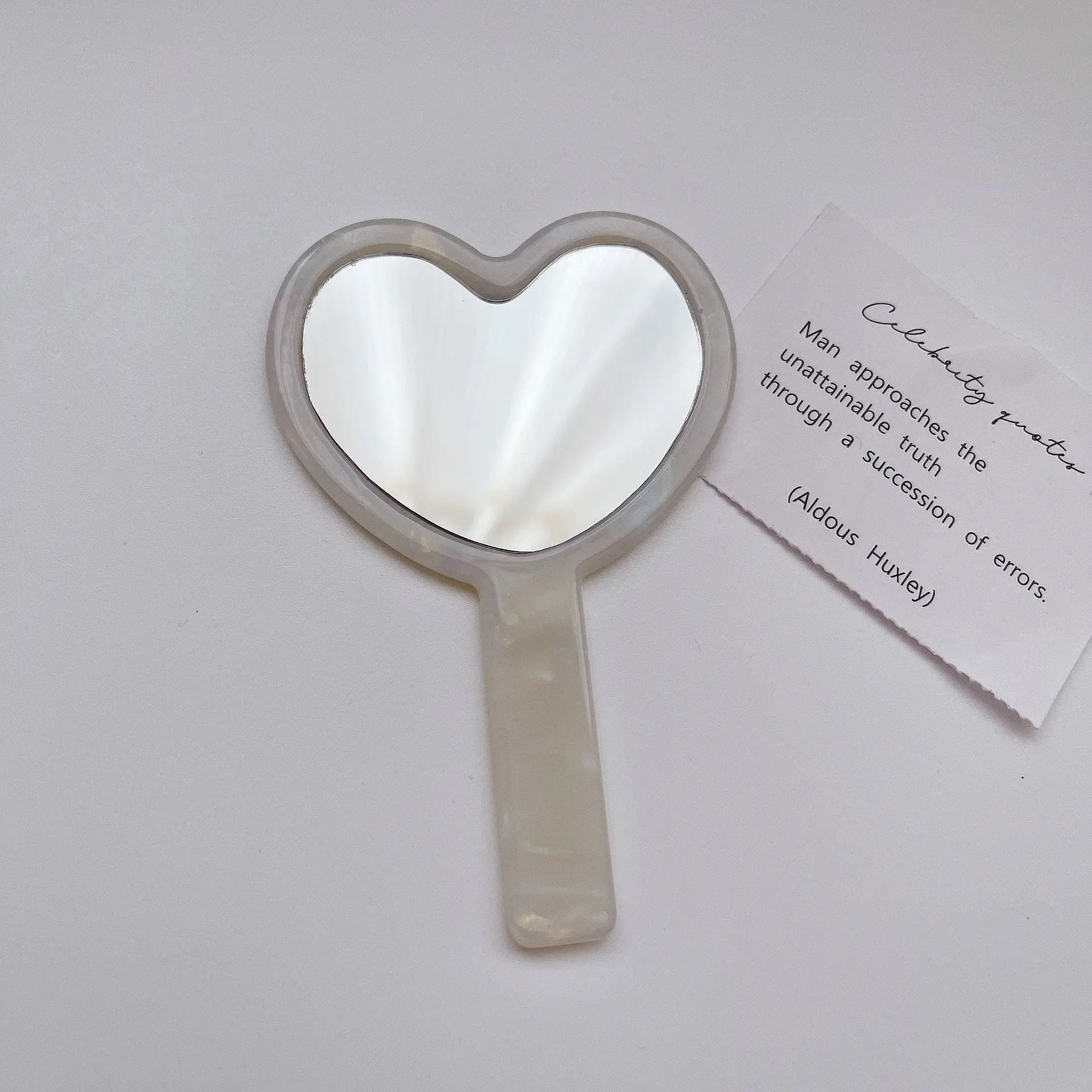 Korean Vintage Heart Mirror Makeup Mirror for Women - Image 3