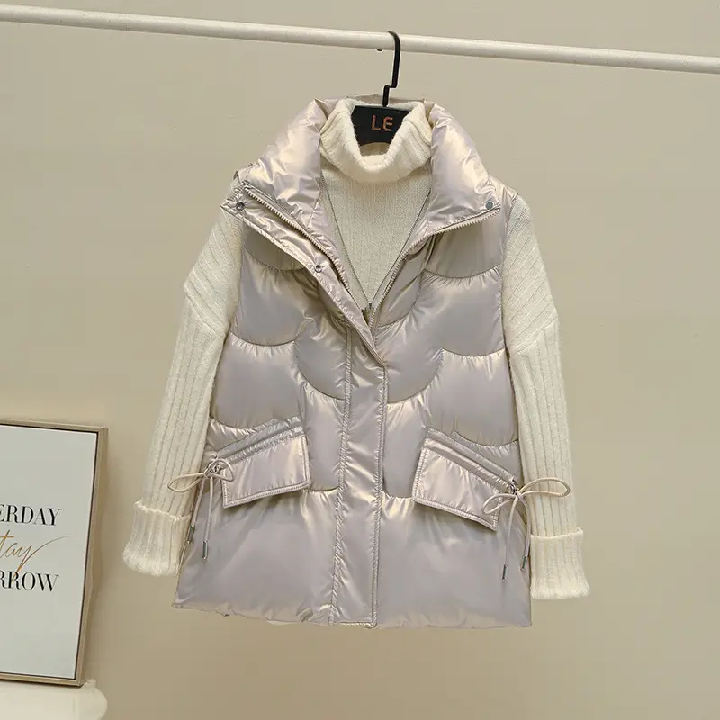 Women's White Waistcoat Vest Fall Winter 2022 - Image 2