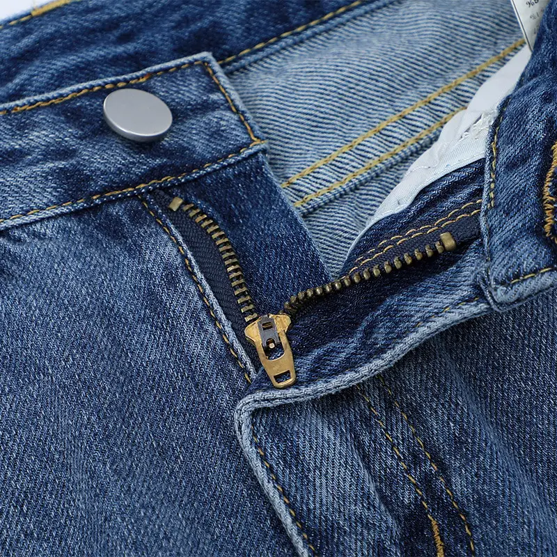 Denim Shorts Women Blue Slimming High Waist - Image 4