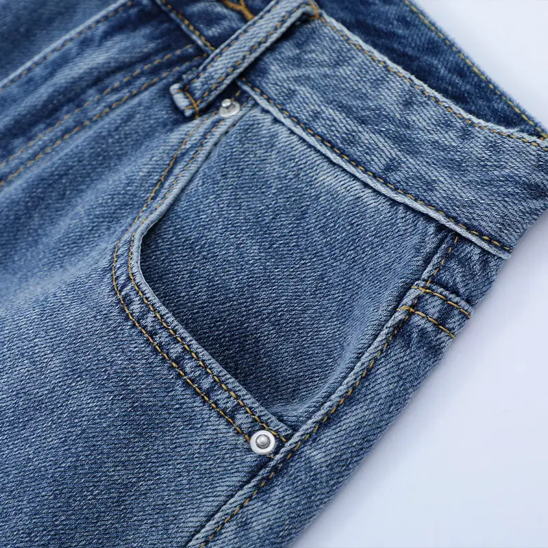 Denim Shorts Women Blue Slimming High Waist - Image 5
