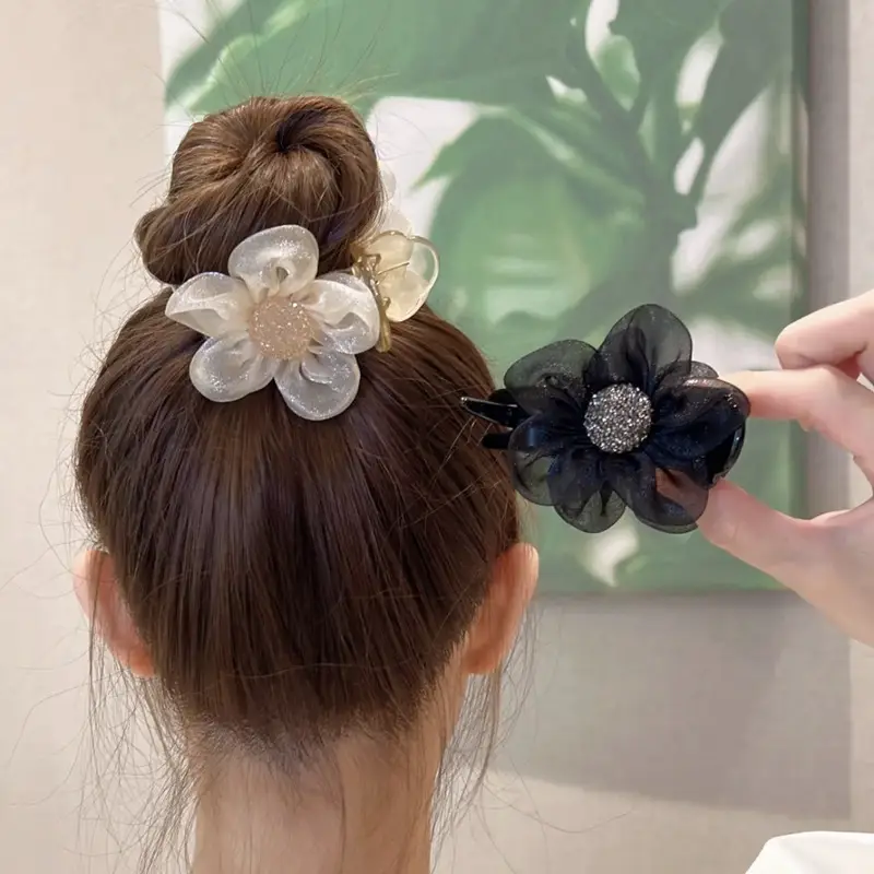 Mesh Sunflower Hair Clip with High Grip & Elegant Design - Image 6