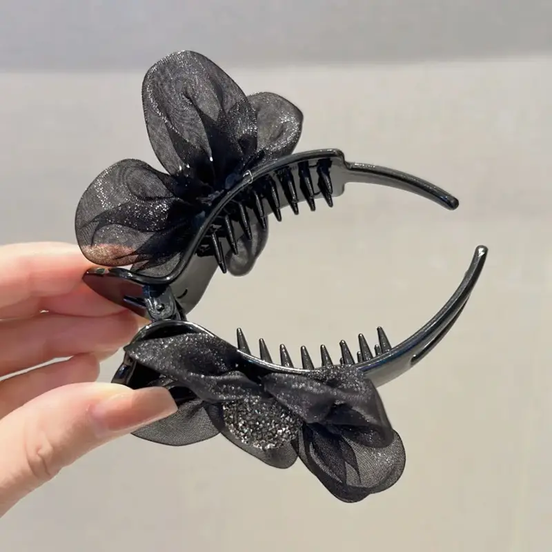 Mesh Sunflower Hair Clip with High Grip & Elegant Design - Image 9