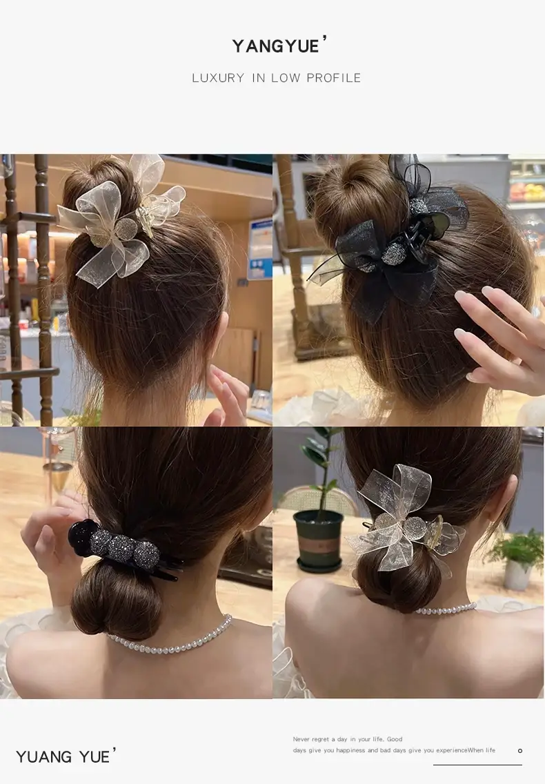 Mesh Sunflower Hair Clip with High Grip & Elegant Design — feature 2