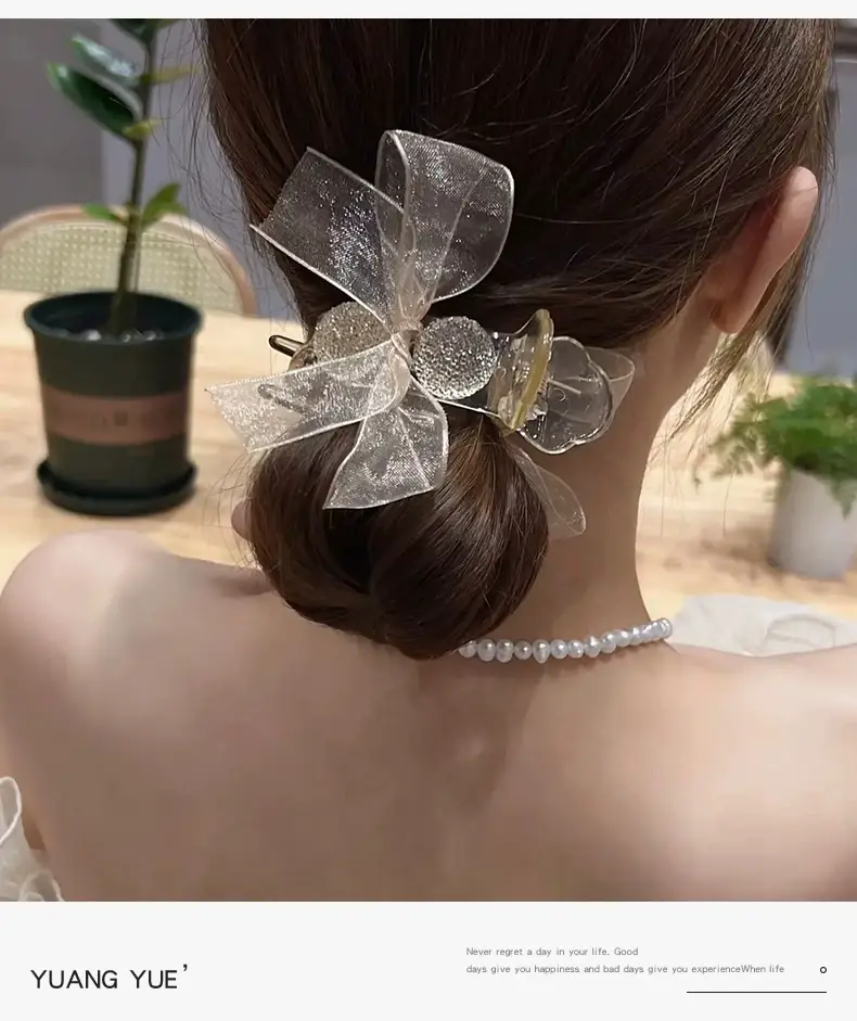 Mesh Sunflower Hair Clip with High Grip & Elegant Design — feature 3