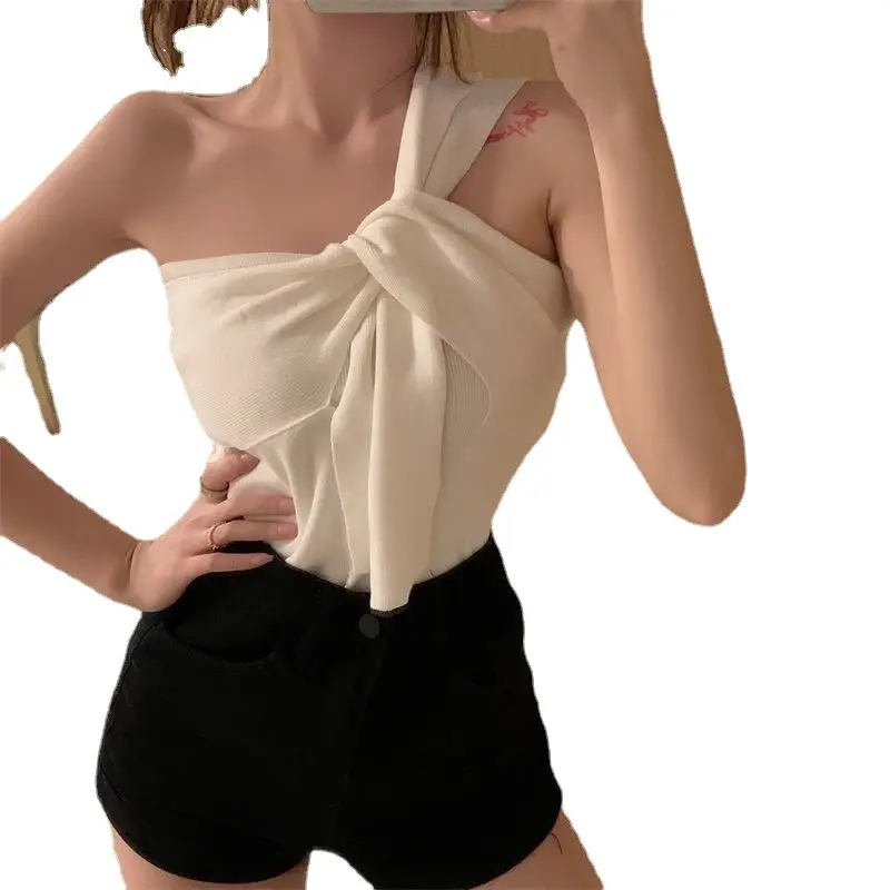 2023 New Design Knotted Crossbody Vest Top - Image 9