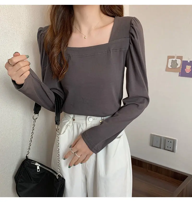 Women French Style Long Sleeve T-Shirt White 2022 — feature 13