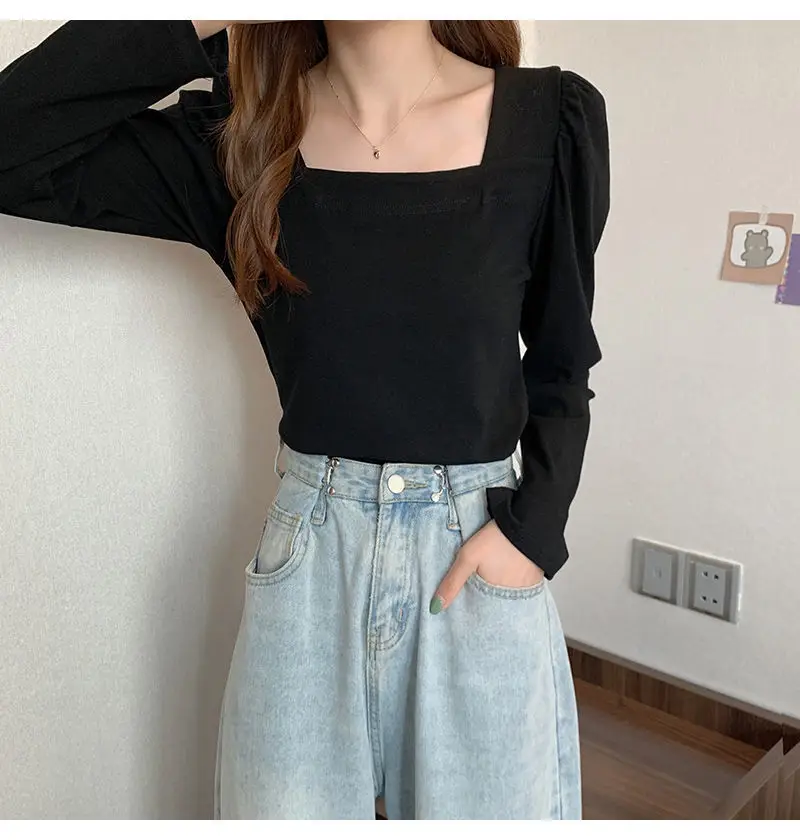 Women French Style Long Sleeve T-Shirt White 2022 — feature 5