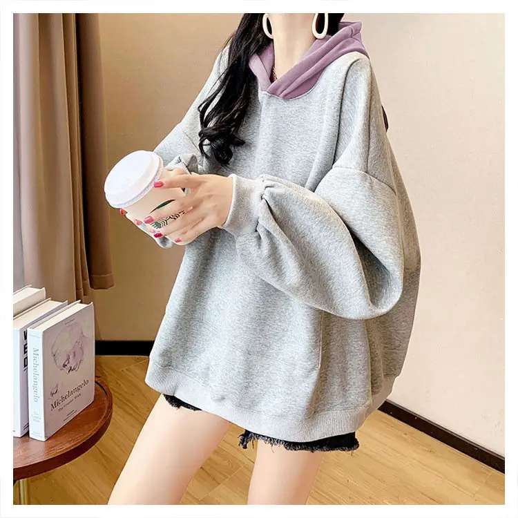 Women Korean Style Fleece Bear Hooded Jacket Green — feature 3