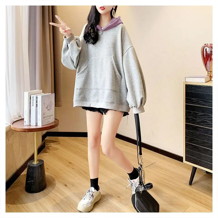 Women Korean Style Fleece Bear Hooded Jacket Green — feature 5