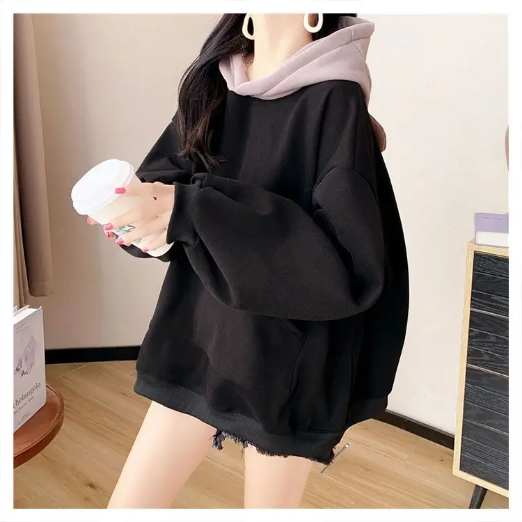 Women Korean Style Fleece Bear Hooded Jacket Green — feature 8