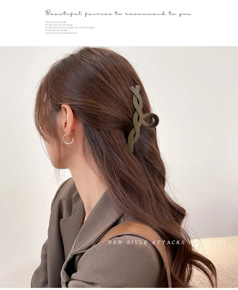 Elegant Hair Clip for Women Large Braided Style — feature 9