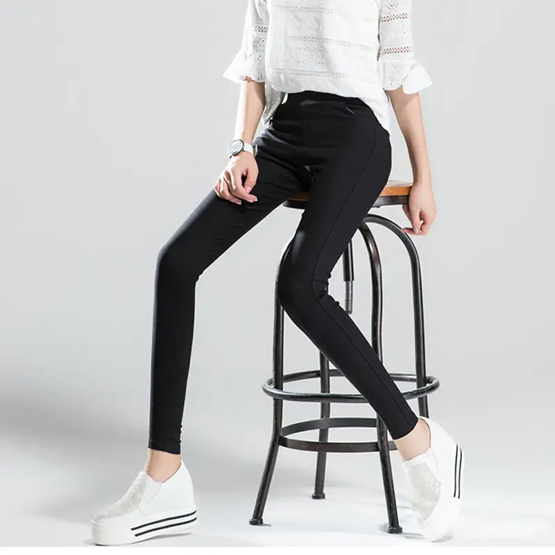 Small Black Slim Fit Skinny Pants Women - Image 3