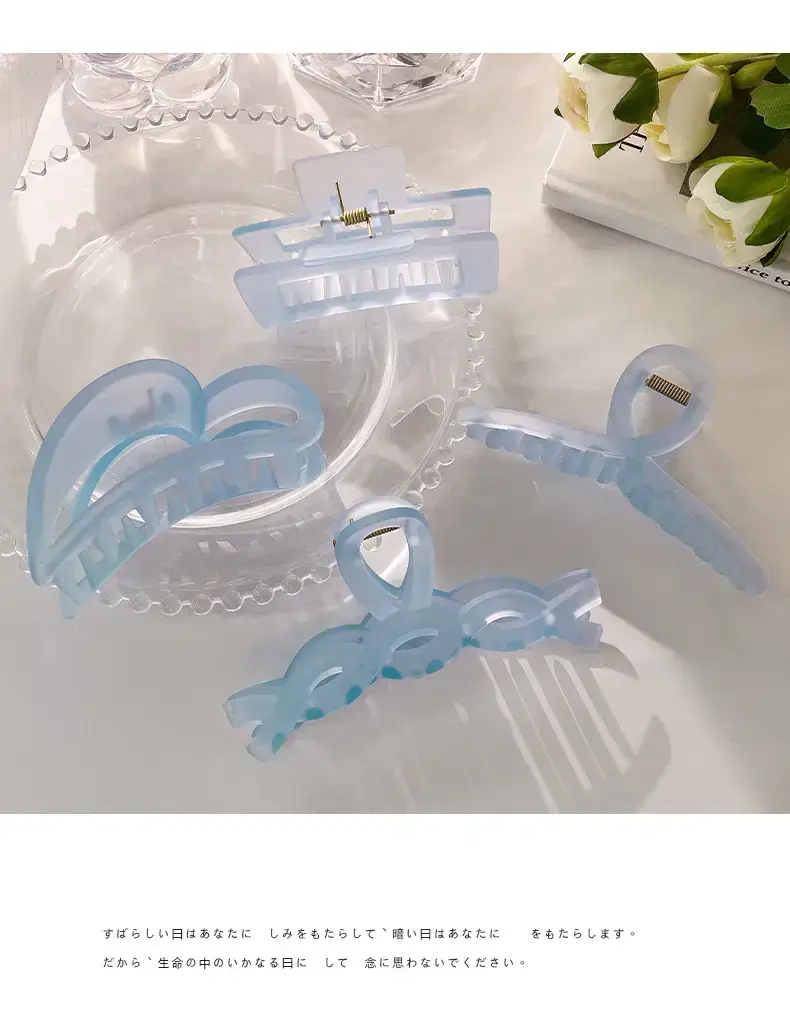 Light Blue Frosted Hair Clip for Women — feature 5