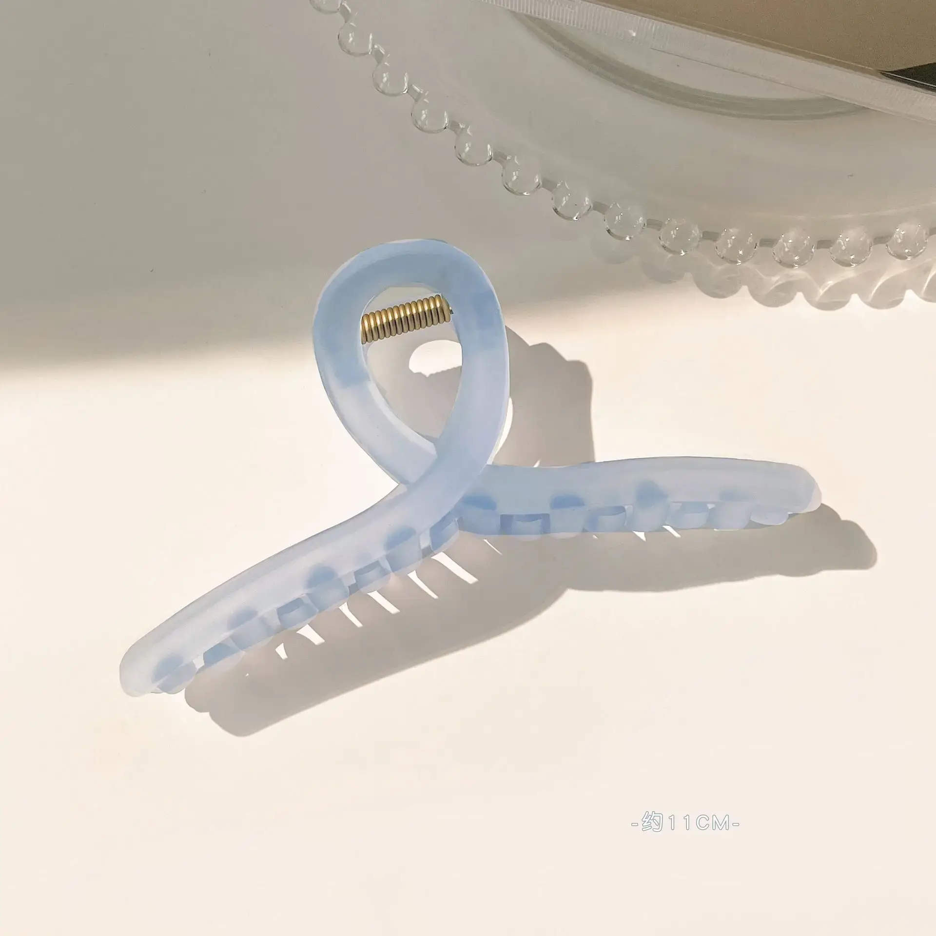 Light Blue Frosted Hair Clip for Women - Image 2