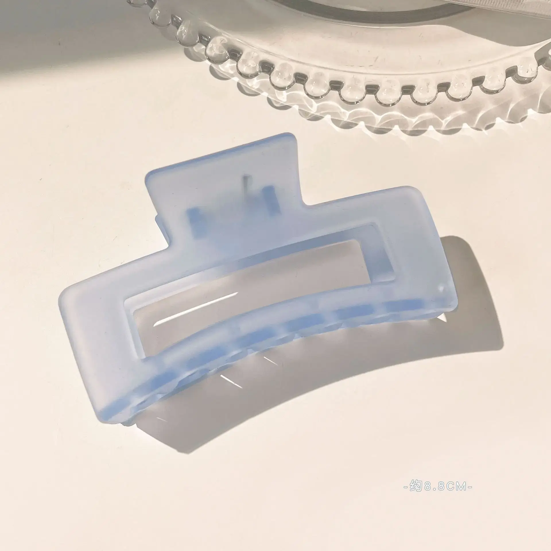 Light Blue Frosted Hair Clip for Women - Image 3