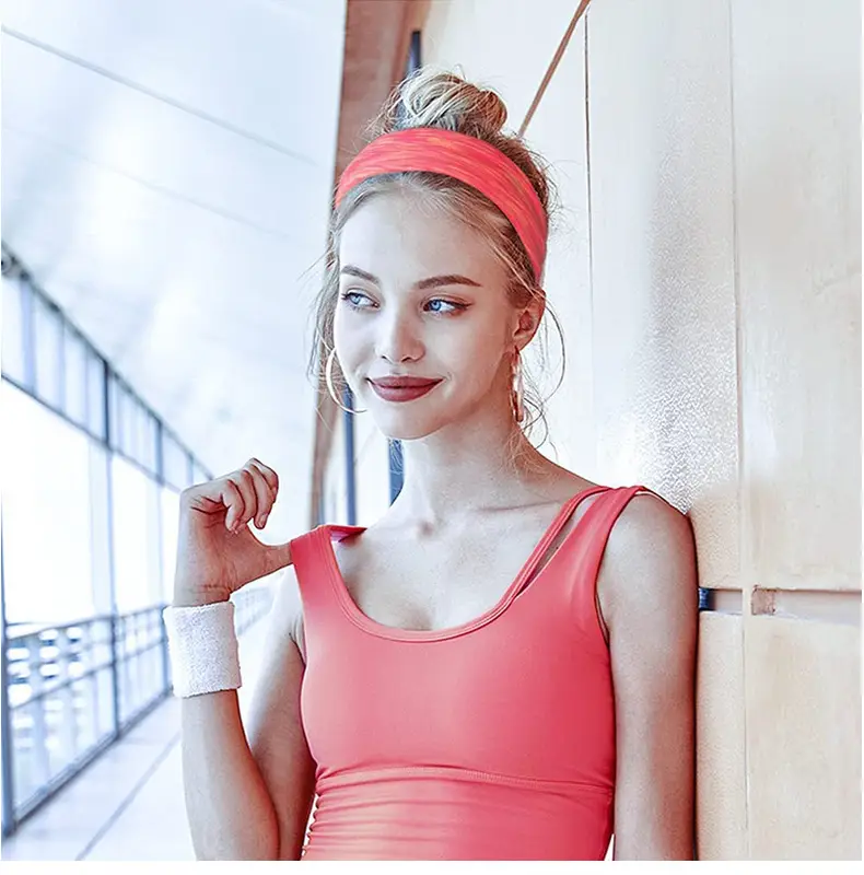 Printed Sweat Absorbent Headband for Women Running Yoga — feature 3