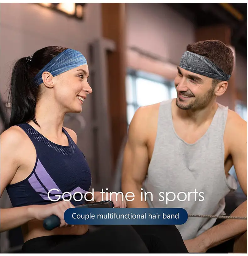 Printed Sweat Absorbent Headband for Women Running Yoga — feature 4