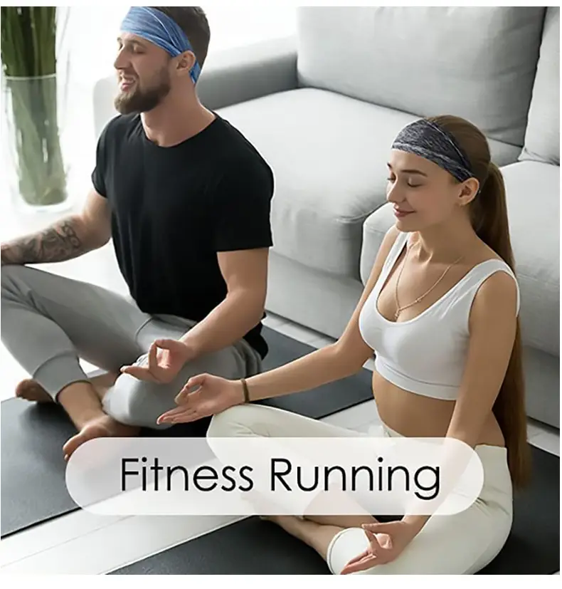 Printed Sweat Absorbent Headband for Women Running Yoga — feature 5