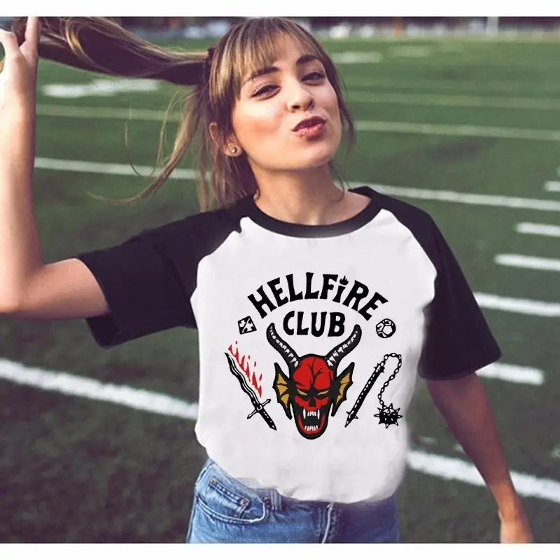 Hellfire Club Hawkins Nostalgia T-Shirt Black White - Image 37