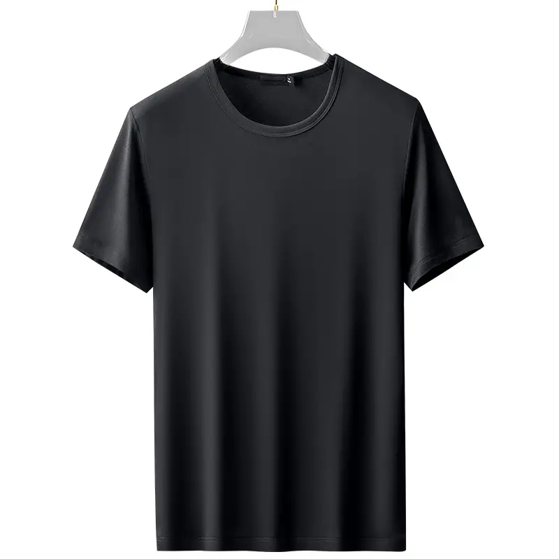 Men's Black Ice Silk Crewneck T-Shirt 2025 - Image 15