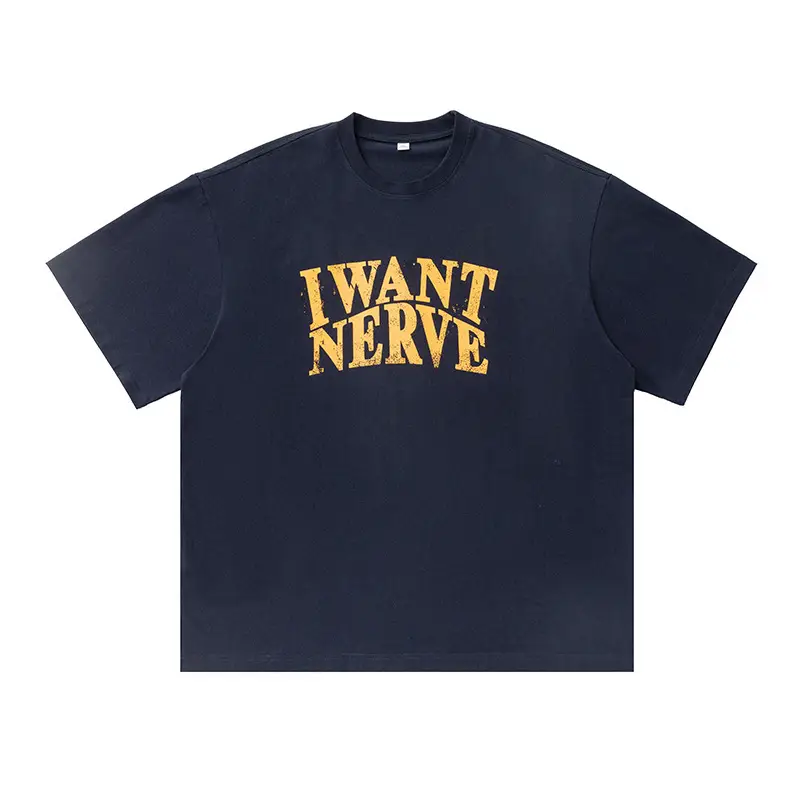 Han Lu T-Shirt "Want Nerve" Navy Blue - Image 11