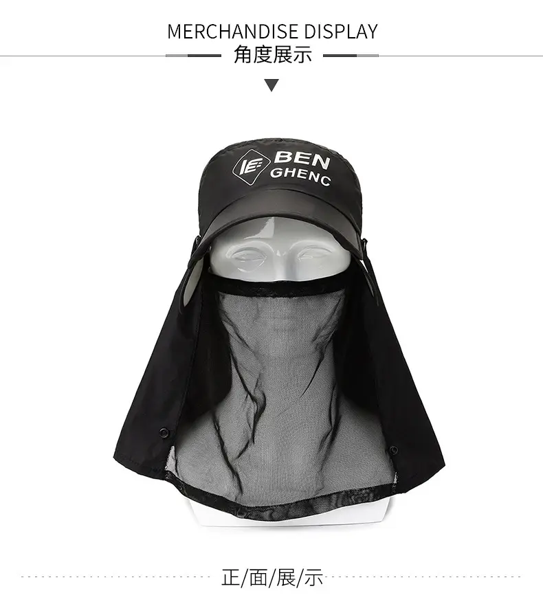 Women Sun Hat with Neck Cover and Brim — feature 5