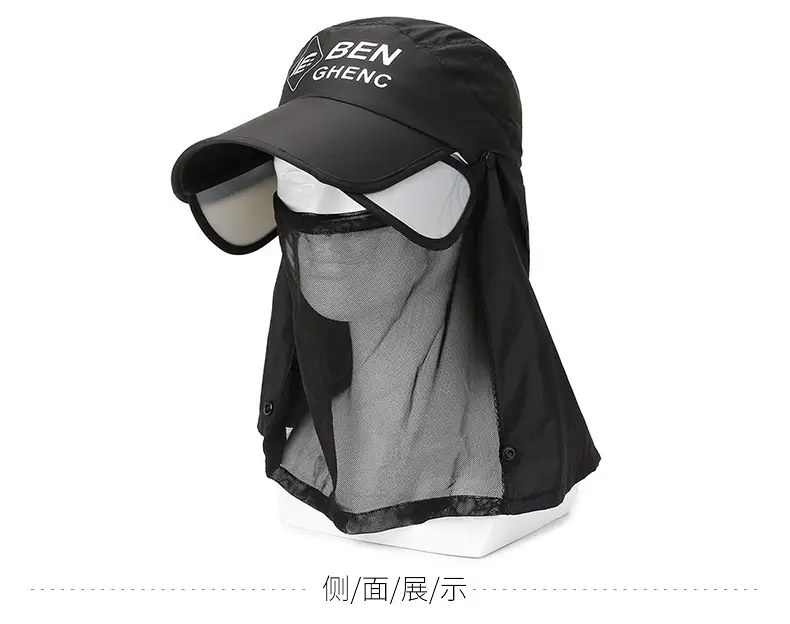 Women Sun Hat with Neck Cover and Brim — feature 7