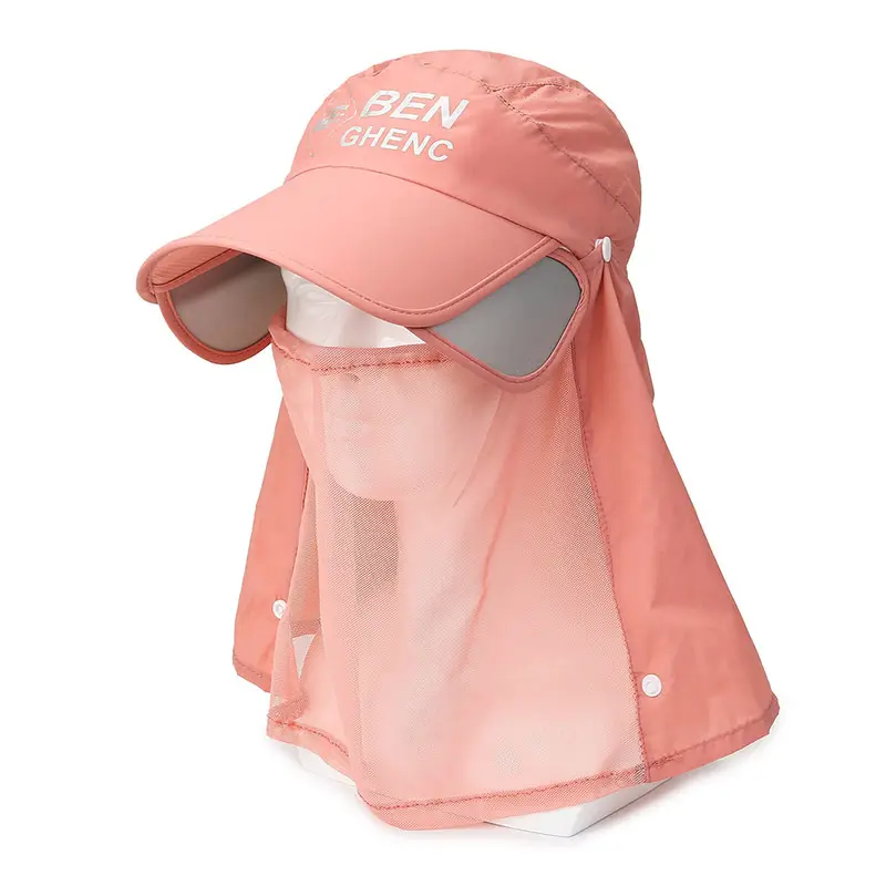 Women Sun Hat with Neck Cover and Brim - Image 3