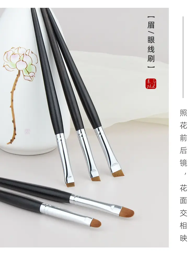 Heritage Ebony Cosmetic Brush Set with Wool Bristles — feature 20
