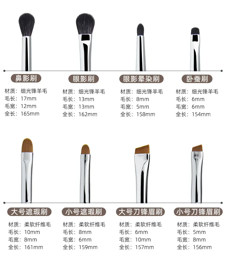 Heritage Ebony Cosmetic Brush Set with Wool Bristles — feature 6