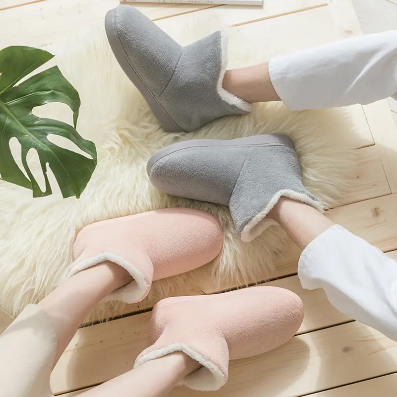 Cotton Slippers Women's Winter Bag Heel Home Indoor Household Winter Warm Confinement Shoes Furry Shoes Home Cotton Shoes Comfortable - Image 7