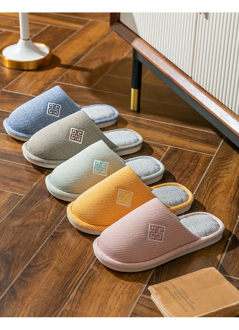 New Cotton Slippers for Women with Baotou Winter Non-Slip Soft Bottom Indoor Autumn and Winter Warm Couple Silent Cotton Slippers for Men — feature 15
